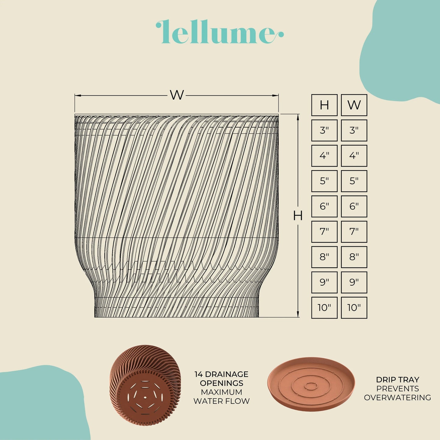 Flora Peach Planter - lellume