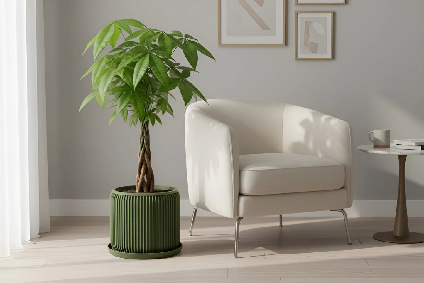 Terra Olive Green Planter - lellume