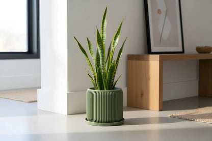 Terra Olive Green Planter - lellume