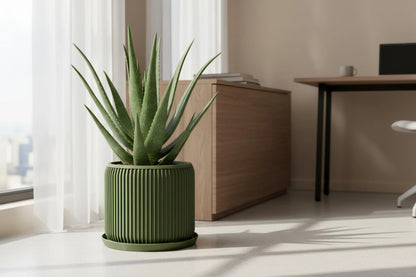 Terra Olive Green Planter - lellume