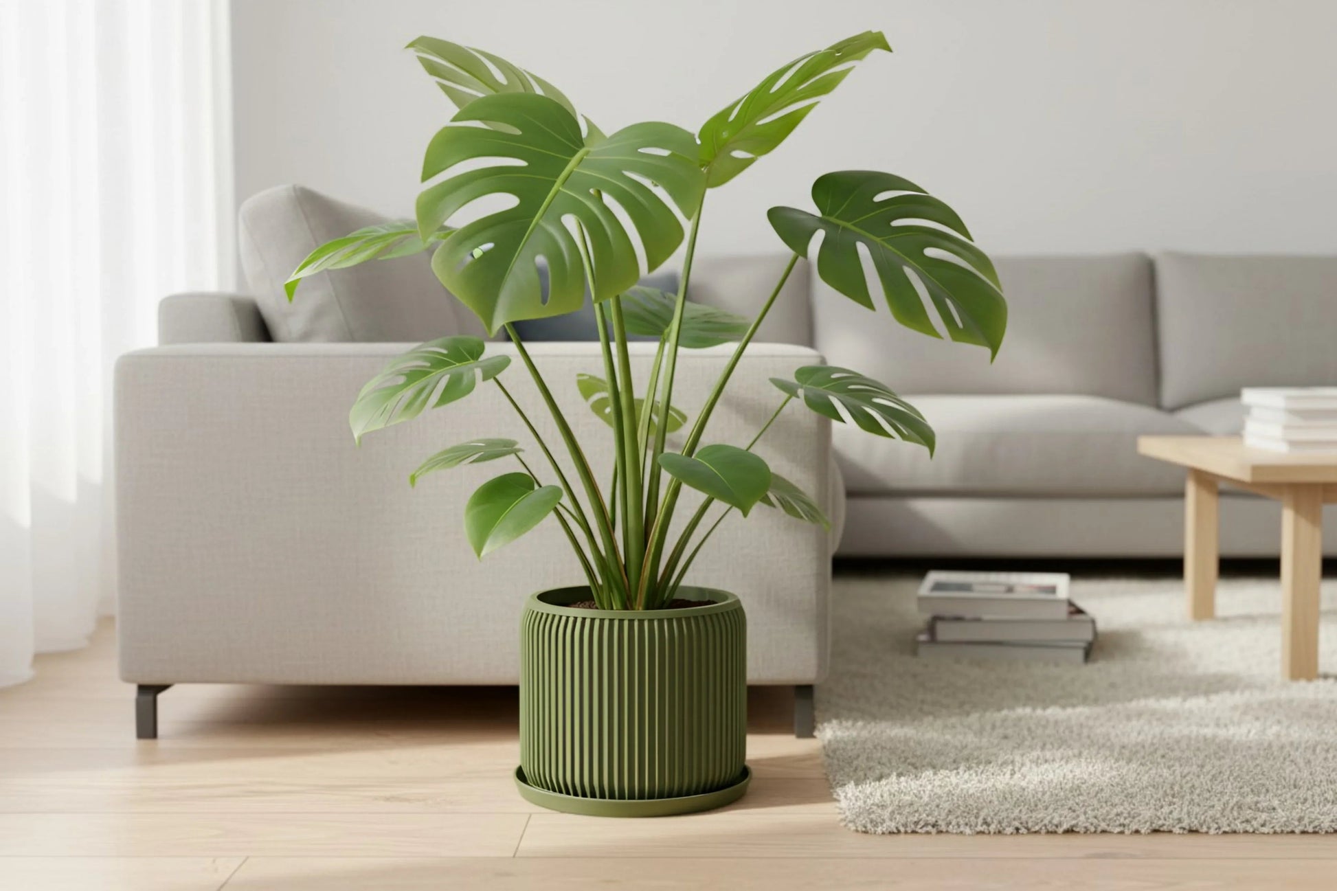 Terra Olive Green Planter - lellume