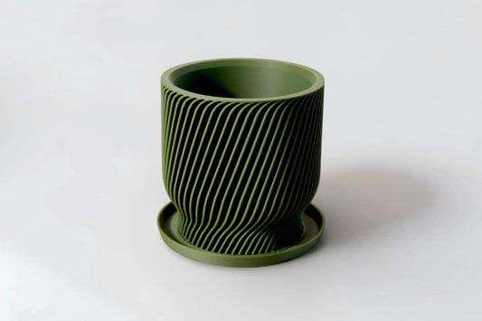 Flora Olive Green Planter - lellume