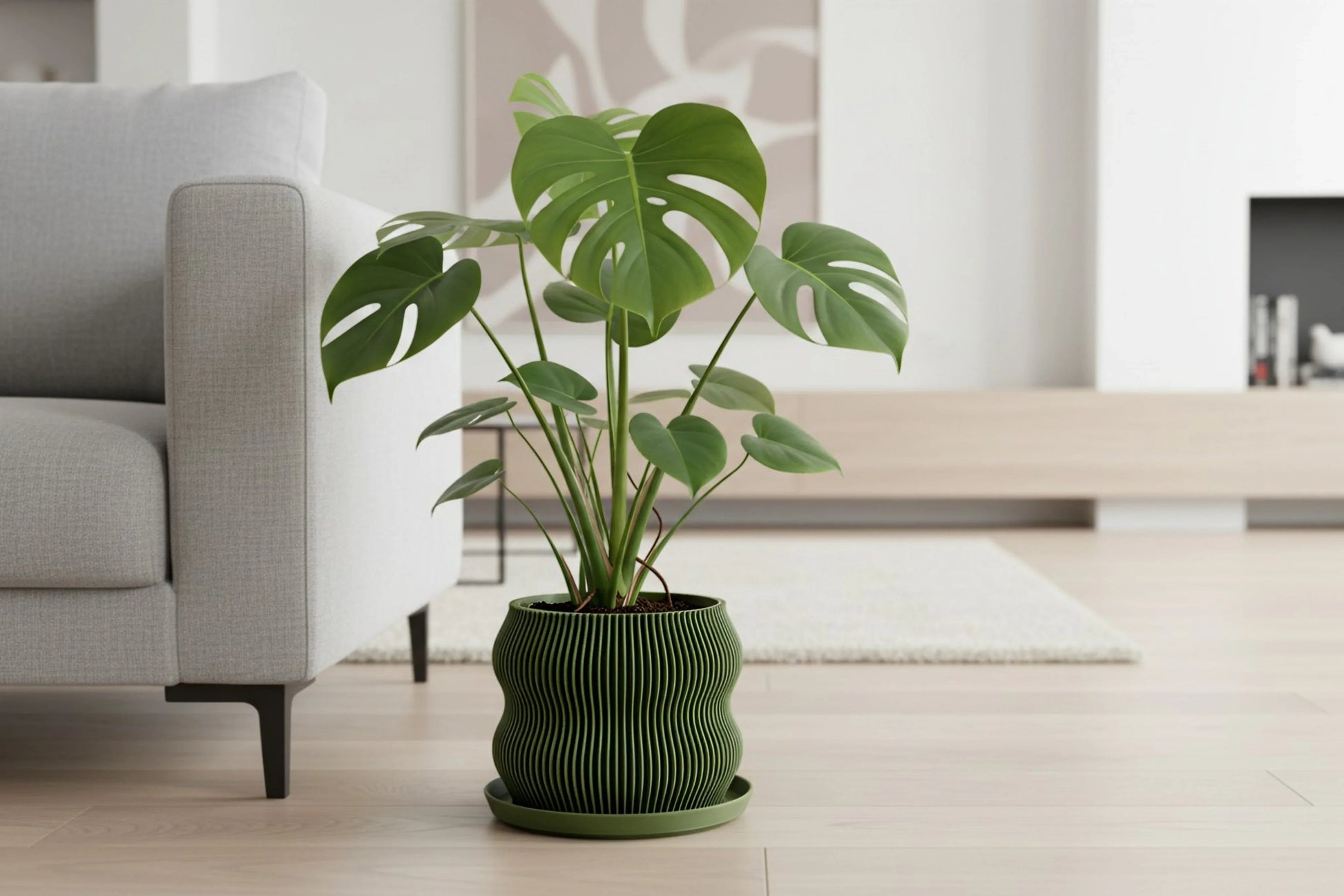 Bloom Olive Green Planter - lellume