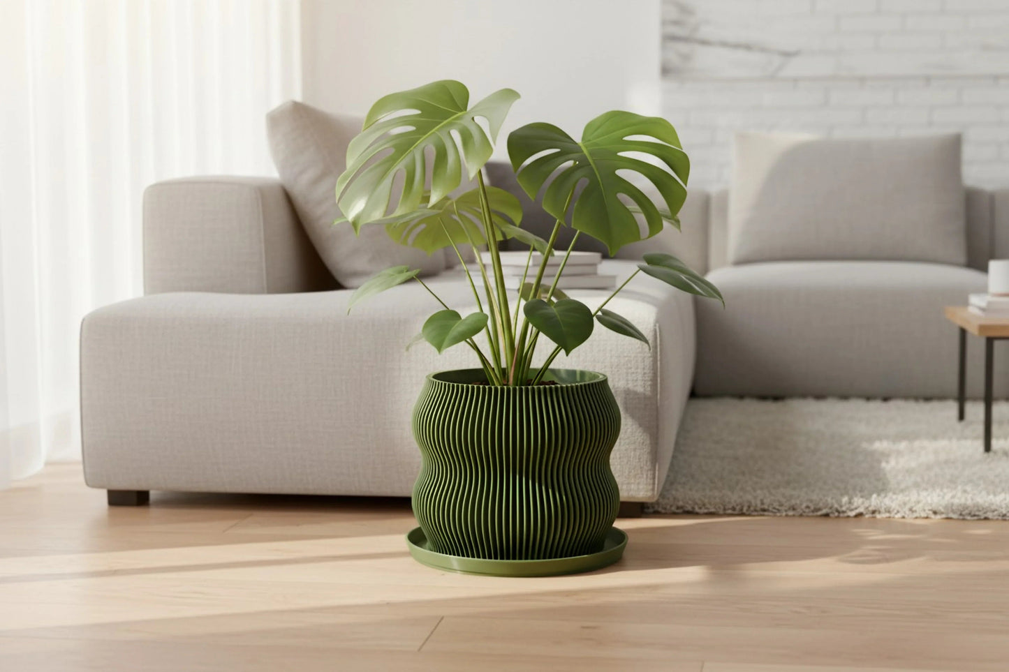Bloom Olive Green Planter - lellume