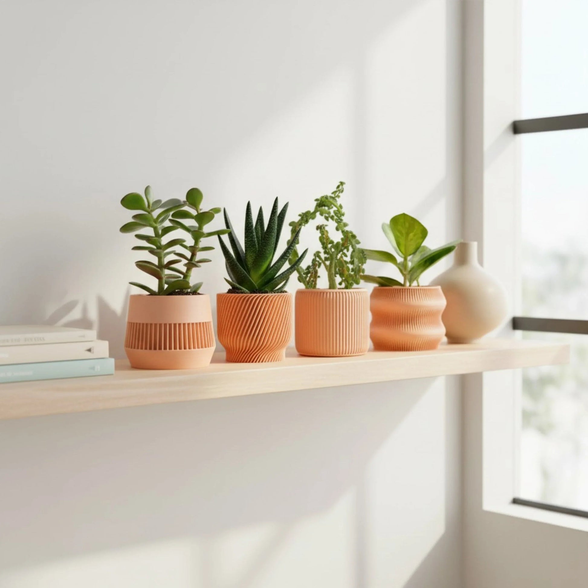 Peach Succulent Planter Set of 4 - lellume