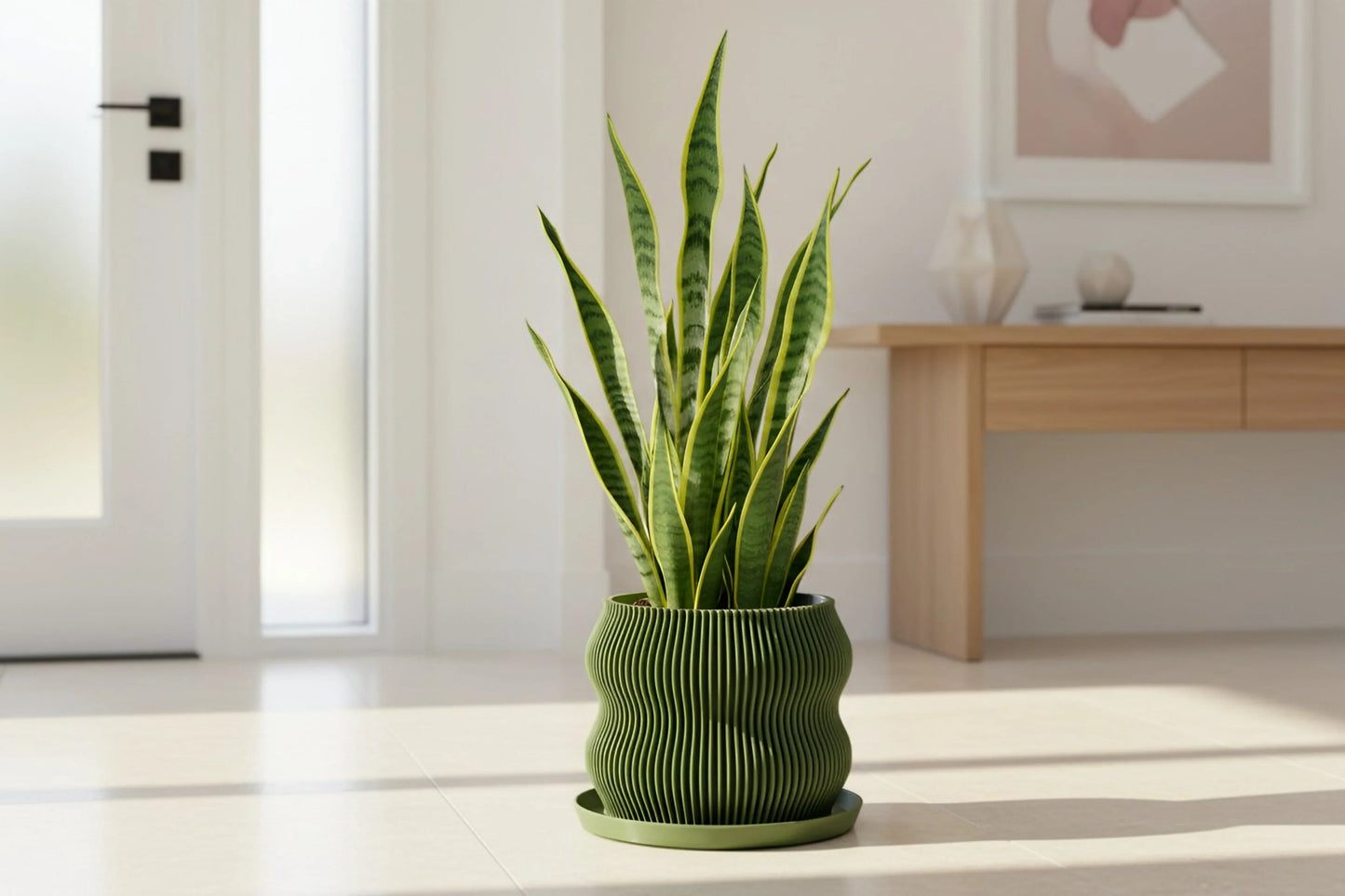 Bloom Olive Green Planter - lellume