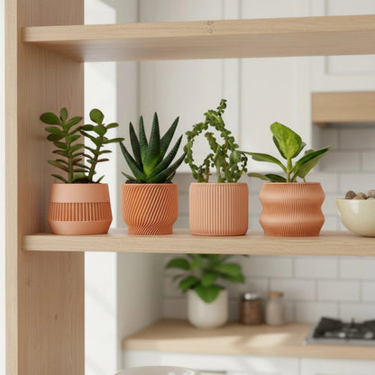 Peach Succulent Planter Set of 4 - lellume