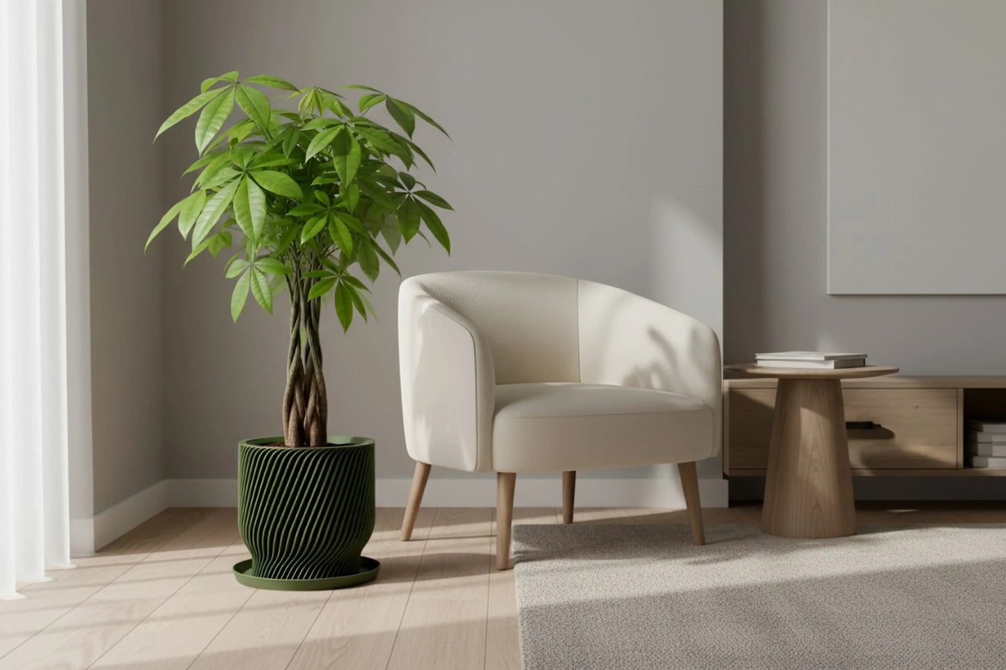 Flora Olive Green Planter - lellume