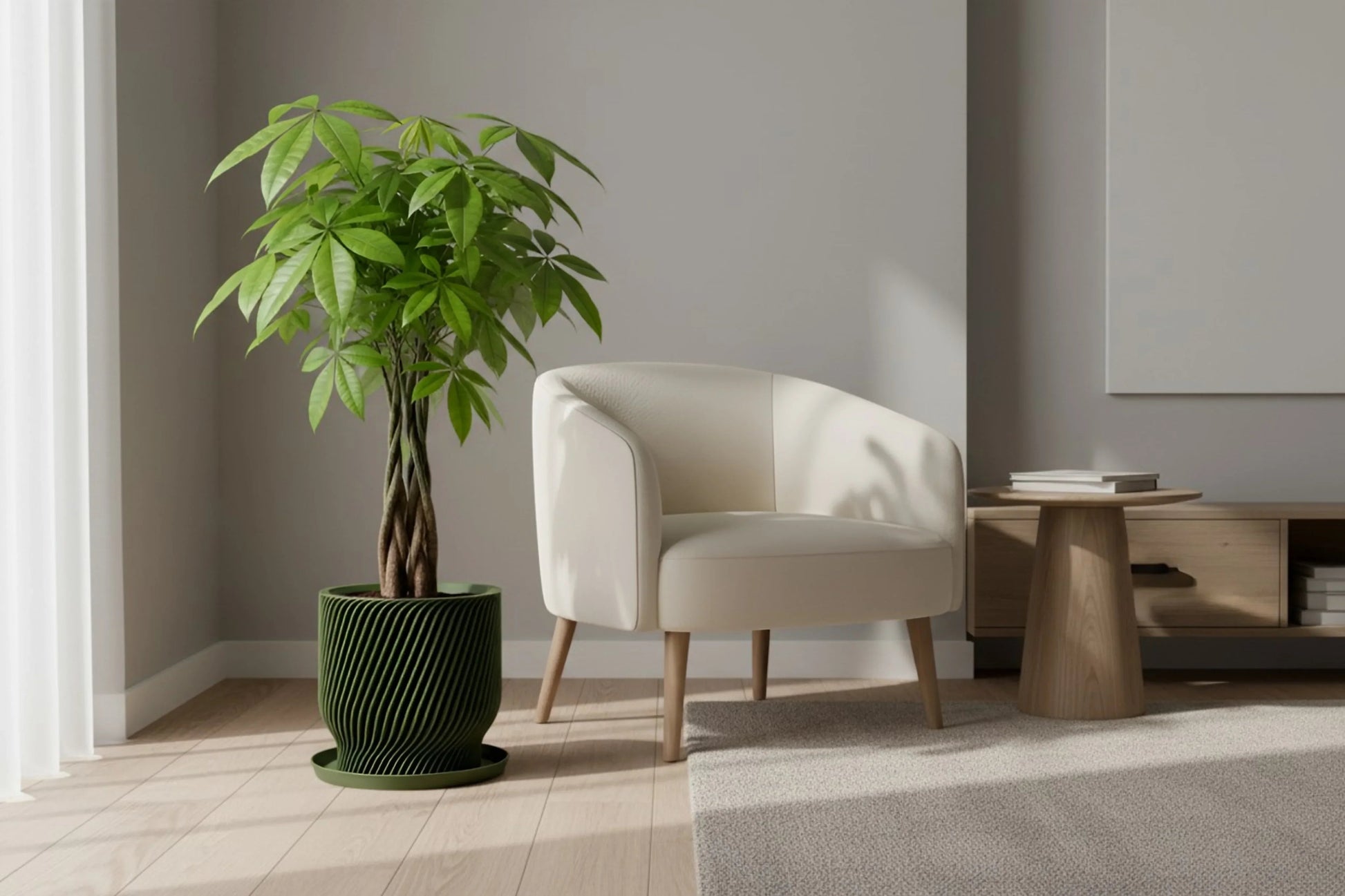 Flora Olive Green Planter - lellume