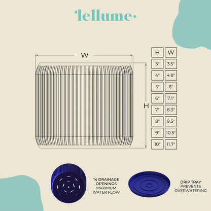 Terra Navy Blue Planter - lellume