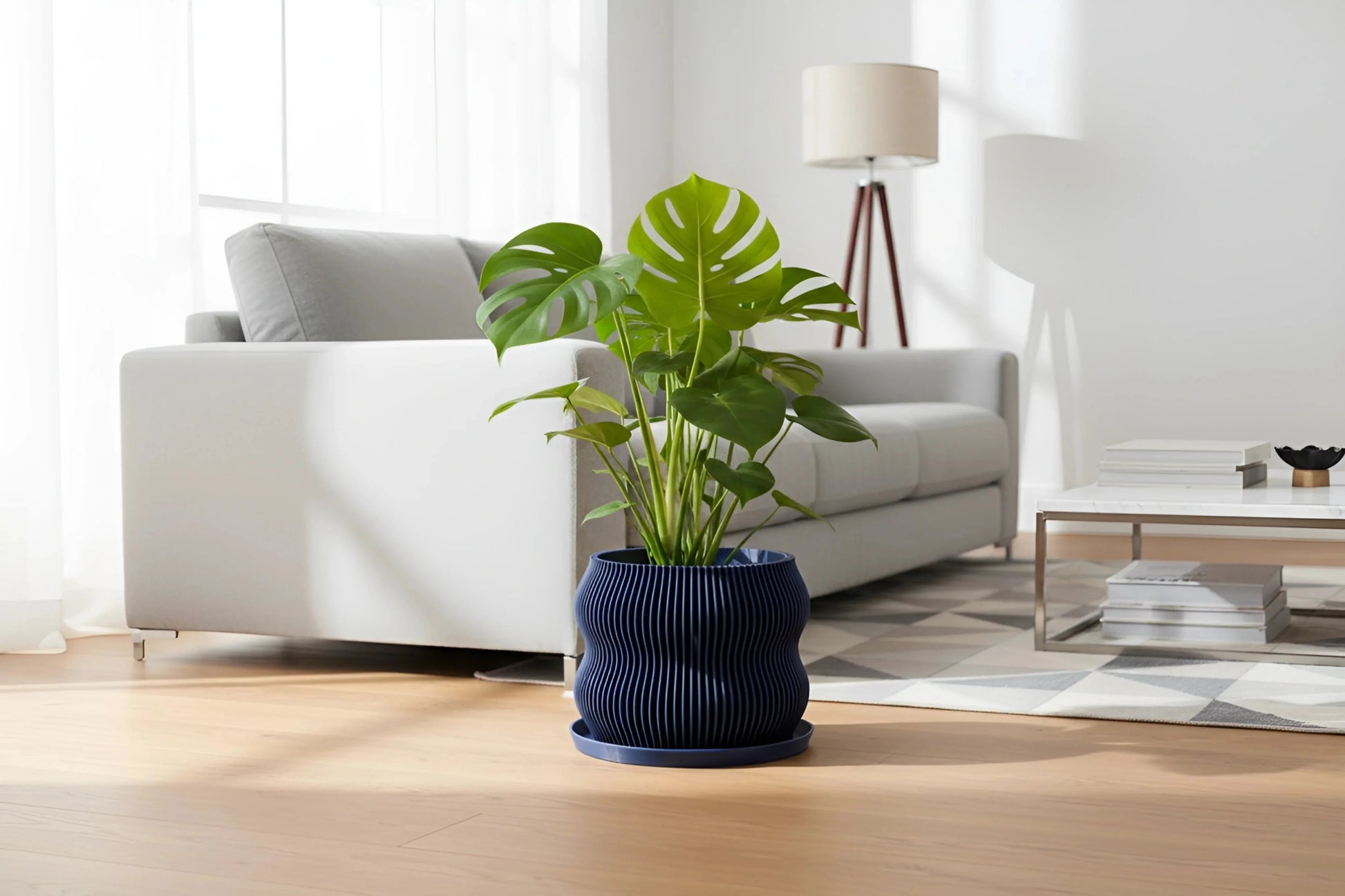 Bloom Navy Blue Planter - lellume