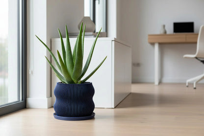 Bloom Navy Blue Planter - lellume