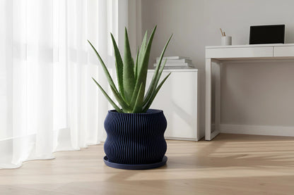 Bloom Navy Blue Planter - lellume