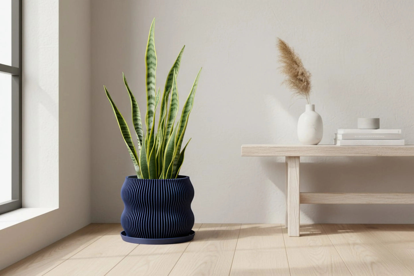 Bloom Navy Blue Planter - lellume