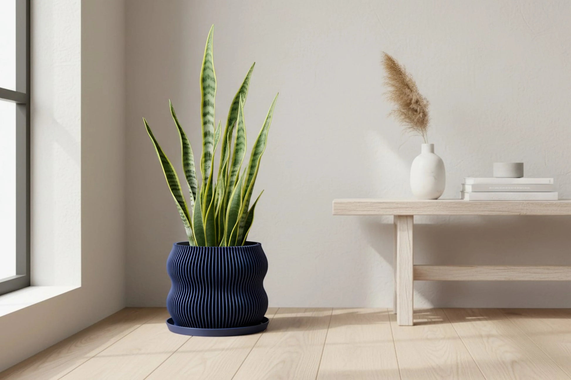 Bloom Navy Blue Planter - lellume