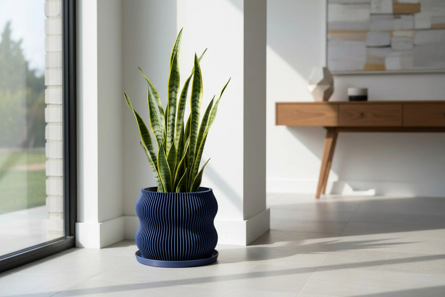 Bloom Navy Blue Planter - lellume
