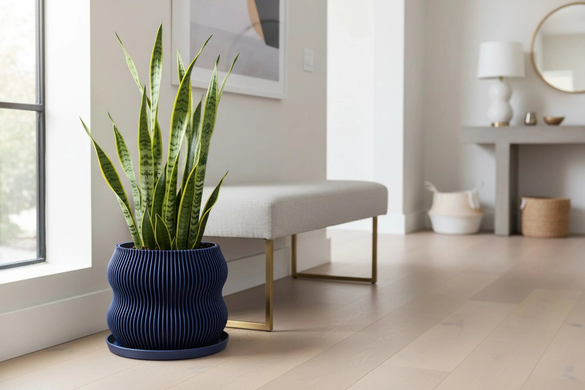 Bloom Navy Blue Planter - lellume