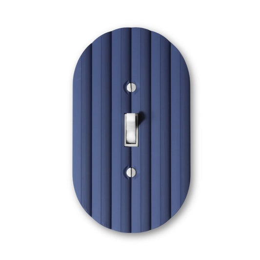 Ruffle Switch Plate - lellume - Ruffle Switch Plate - 1-Gang Toggle / Navy Blue