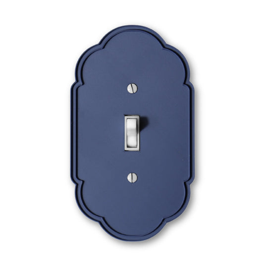Victorian Classic Switch Plate - lellume - Victorian Classic Switch Plate - 1-Gang Toggle / Navy Blue