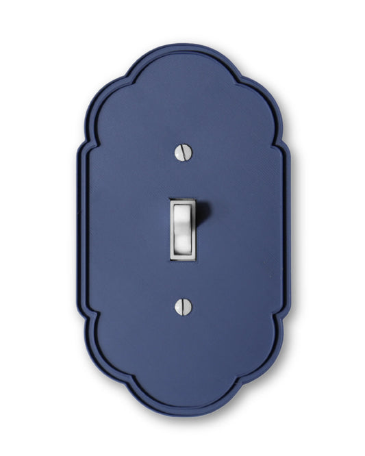 Victorian Classic Switch Plate - lellume - Victorian Classic Switch Plate - 1-Gang Toggle / Navy Blue
