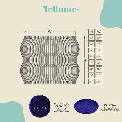 Bloom Navy Blue Planter - lellume