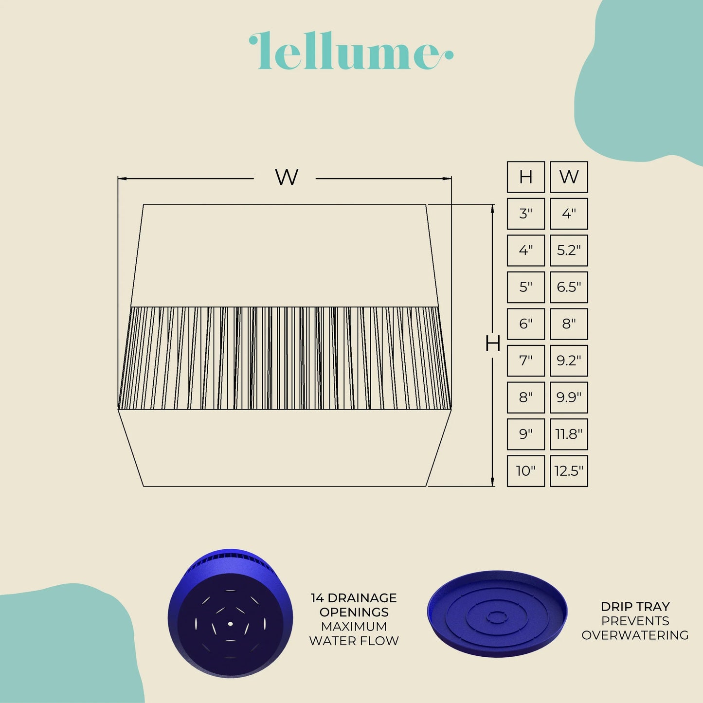 Verde Navy Blue Planter - lellume