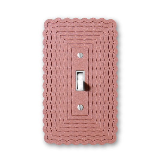 Ripple Line Switch Plate - lellume - Ripple Line Switch Plate - 1-Gang Toggle / Red Wax