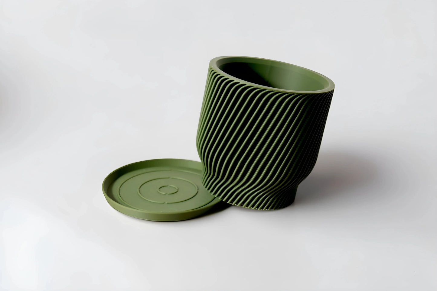 Flora Olive Green Planter - lellume