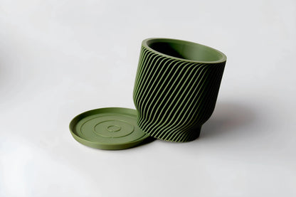 Flora Olive Green Planter - lellume