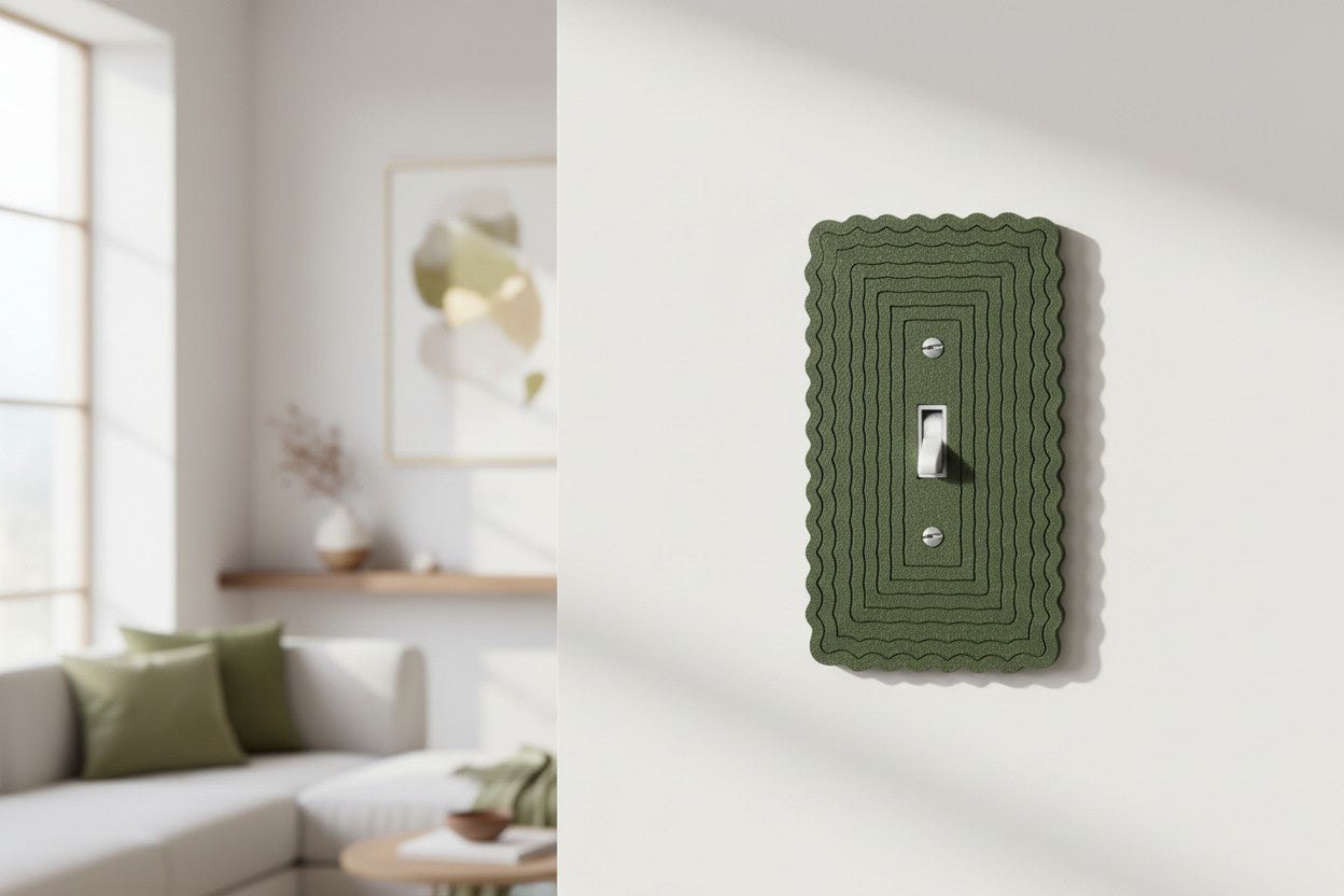 Ripple Line Switch Plate