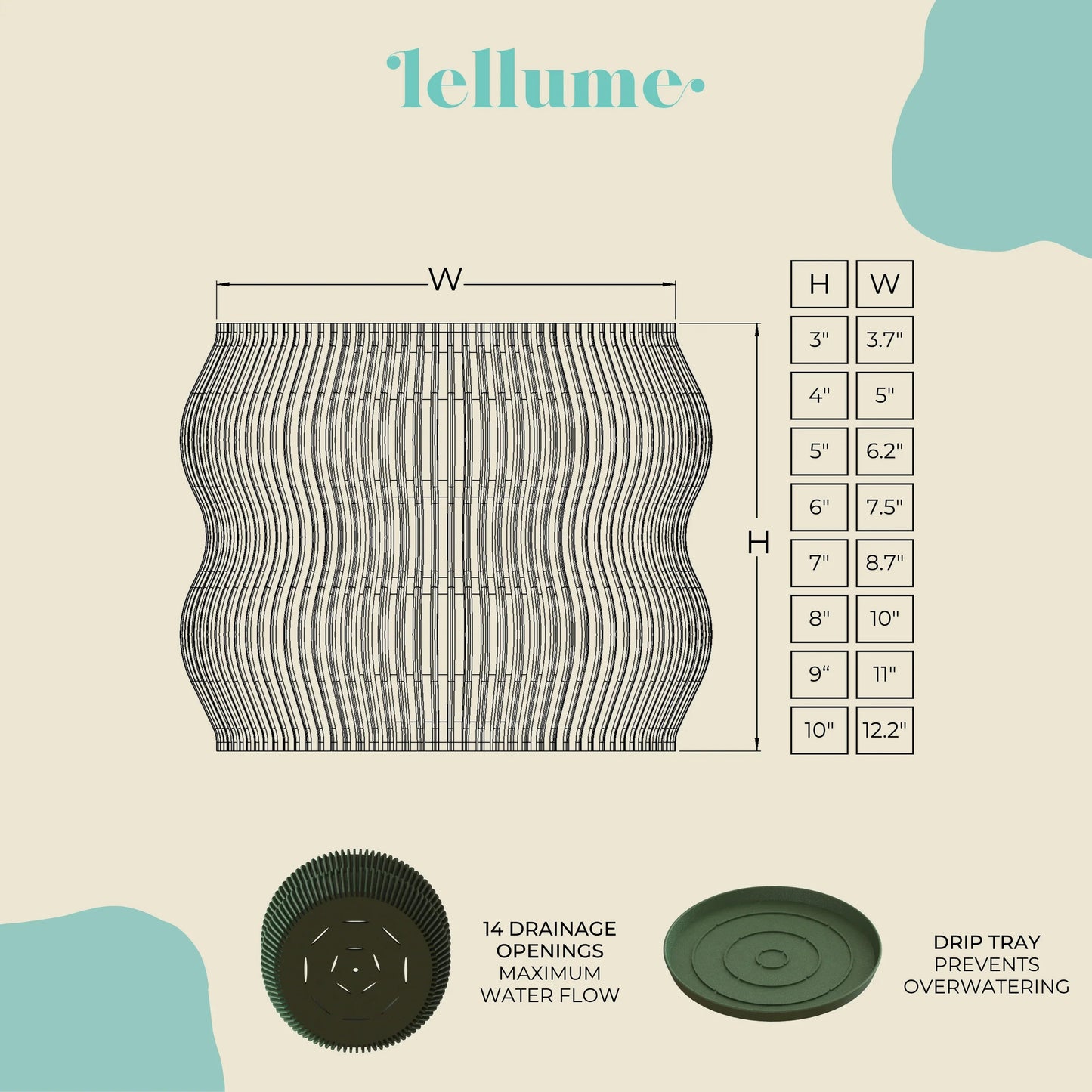 Bloom Olive Green Planter - lellume