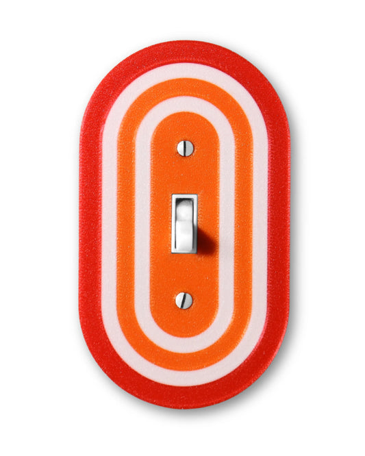 Red Sunset Burst Rainbow Switch Plate - lellume - Red Sunset Burst Rainbow Switch Plate - 1-Gang Toggle