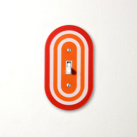 Red Sunset Burst Rainbow Switch Plate - lellume