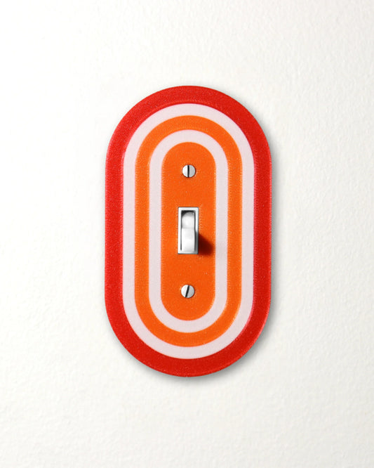 Red Sunset Burst Rainbow Switch Plate - lellume