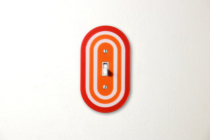 Red Sunset Burst Rainbow Switch Plate - lellume