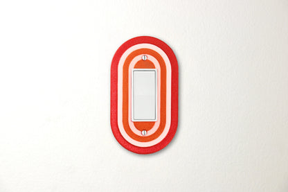 Red Sunset Burst Rainbow Switch Plate - lellume