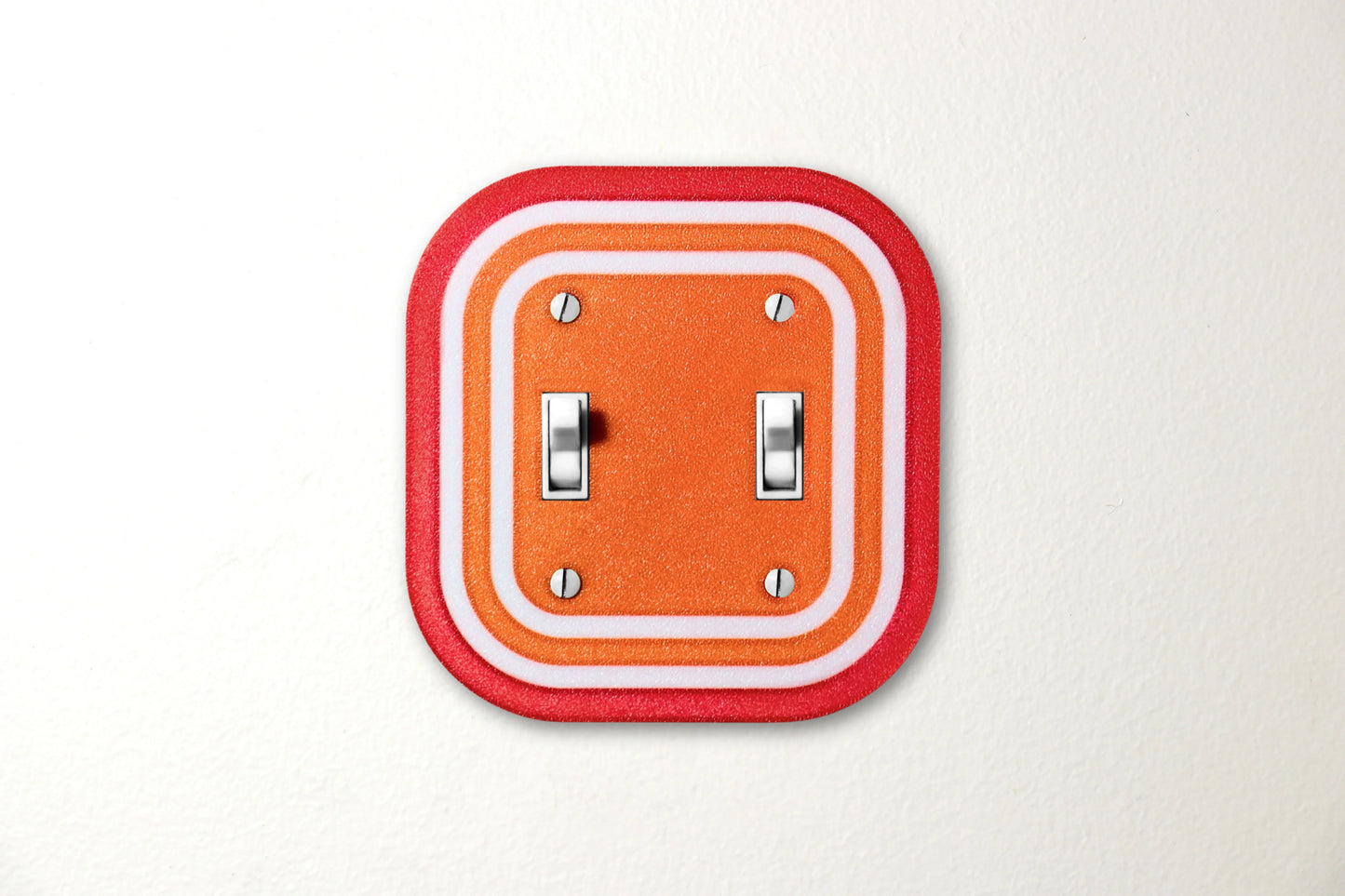 Red Sunset Burst Rainbow Switch Plate - lellume