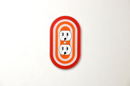 Red Sunset Burst Rainbow Switch Plate - lellume