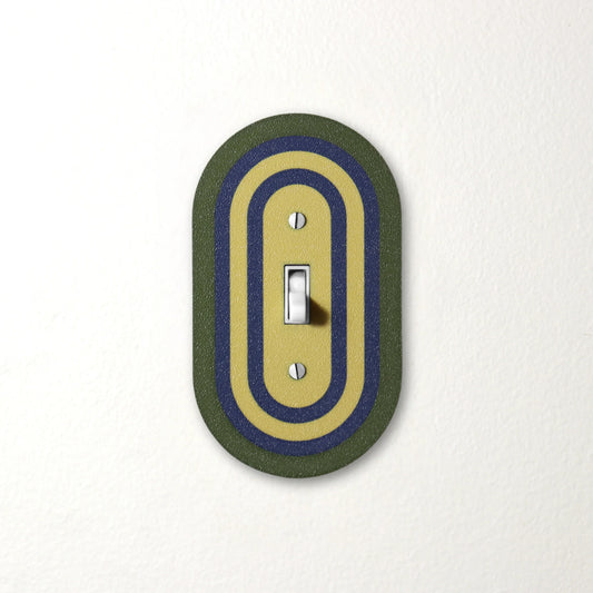 Coastal Olive Rainbow Switch Plate - lellume