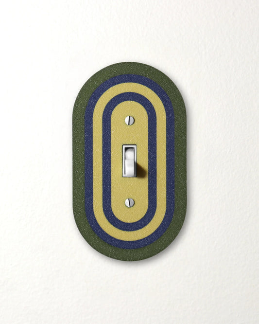 Coastal Olive Rainbow Switch Plate - lellume