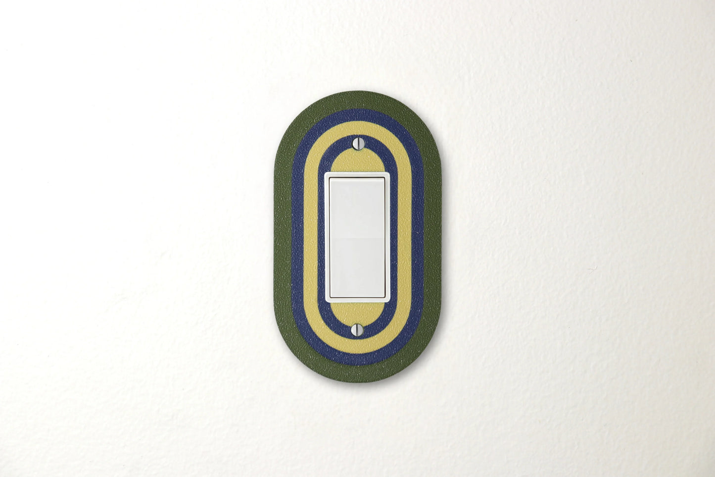 Coastal Olive Rainbow Switch Plate - lellume
