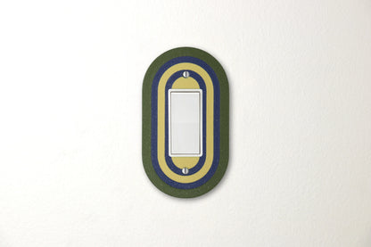 Coastal Olive Rainbow Switch Plate - lellume