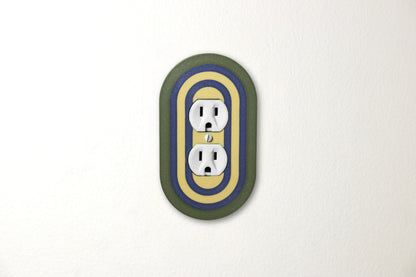 Coastal Olive Rainbow Switch Plate - lellume