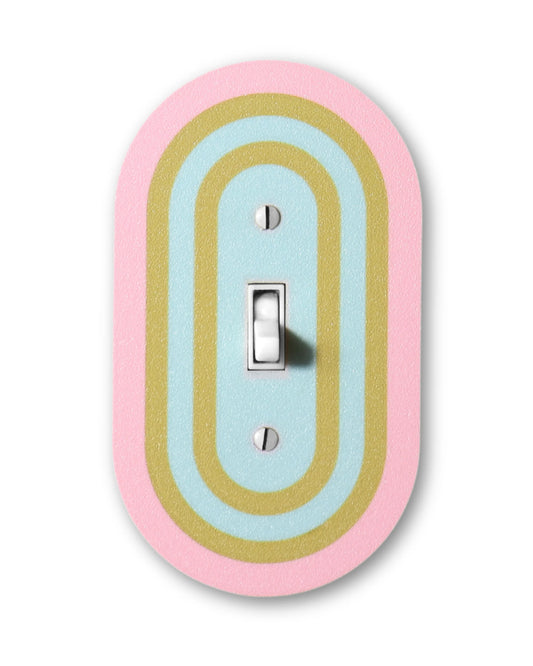 Soft Pastels Rainbow Switch Plate - lellume - Soft Pastels Rainbow Switch Plate - 1-Gang Toggle