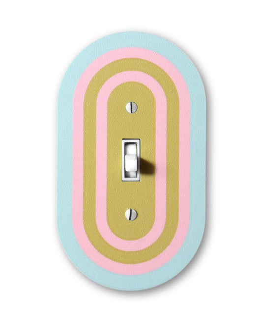 Dreamy Pastels Rainbow Switch Plate - lellume - Dreamy Pastels Rainbow Switch Plate - 1-Gang Toggle
