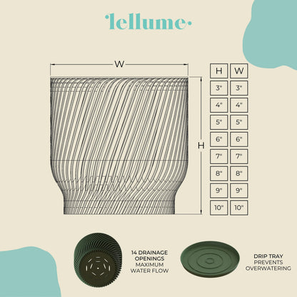 Flora Olive Green Planter - lellume