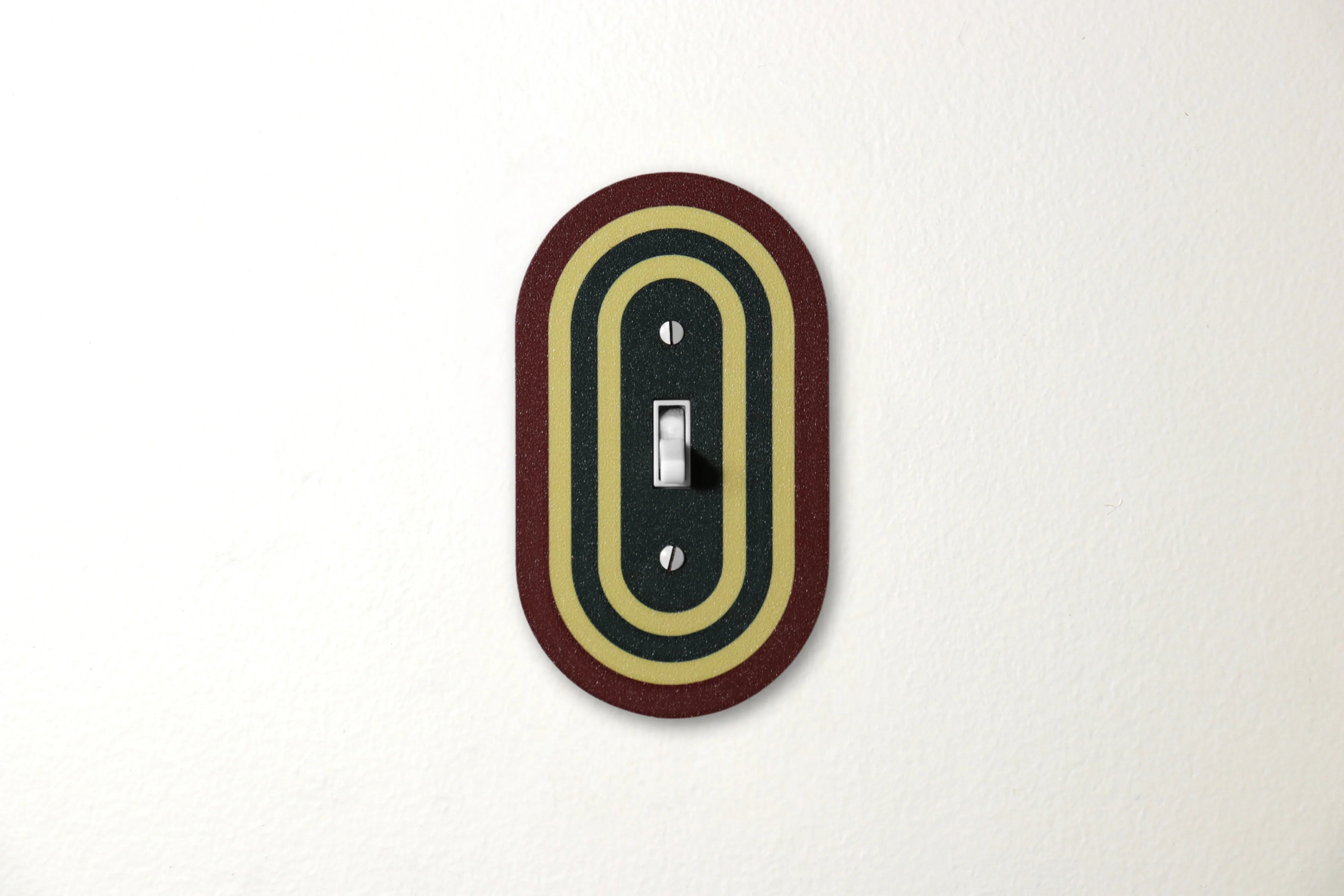 Classic Oval Light Switch Cover Plate, Rustic Ruby Rainbow – lellume