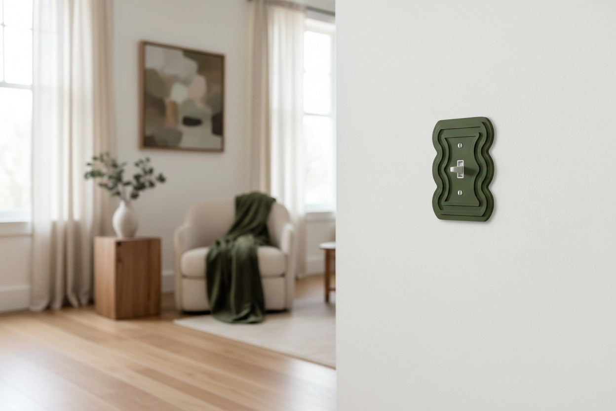Wavy Line Switch Plate