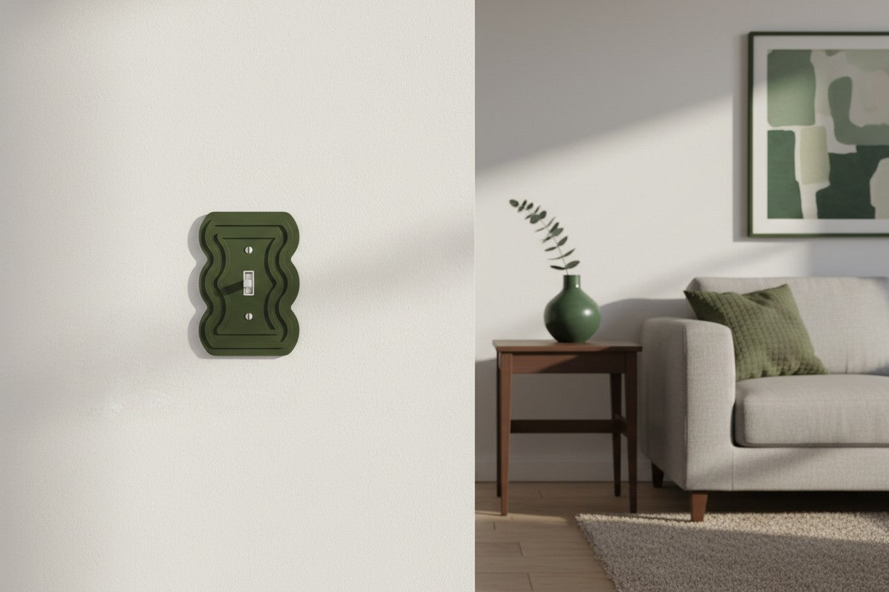 Wavy Line Switch Plate