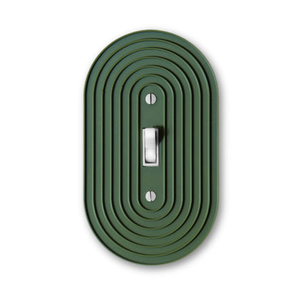 Elegant Round Switch Plate - lellume - Elegant Round Switch Plate - 1-Gang Toggle / Olive Green